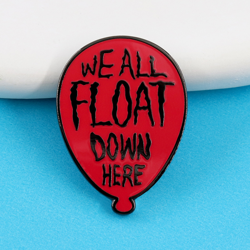 Embroidery Bali - 1個入り 赤い風船 ホラー映画 エナメルピン「We All Float