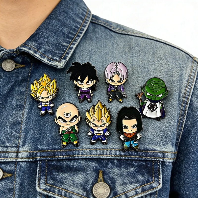 7個セット 可愛い漫画ブローチ リュックや服に飾るコレクタブ - Embroidery Reddit のレビューと価格