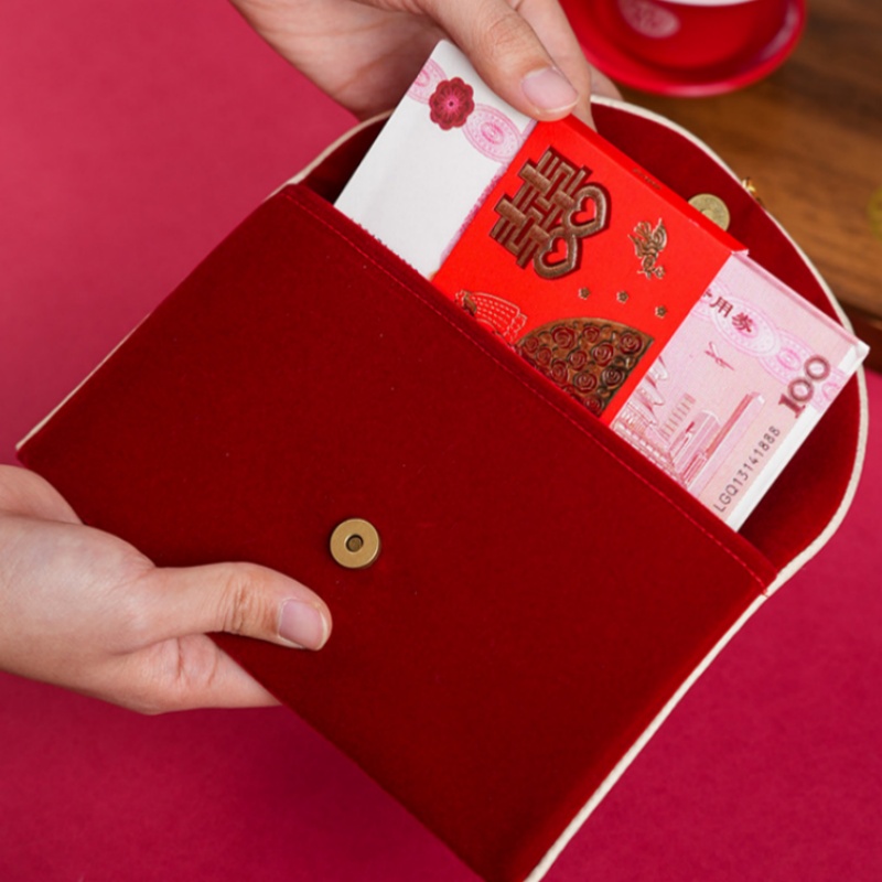 1 個複数のパターン結婚式の赤い封筒最高の願いを刺繍した新年 - Embroidery Bag のレビューと価格