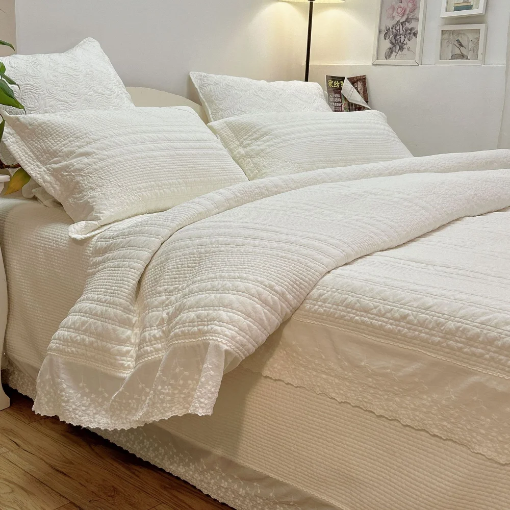 ラグジュアリー超ソフト100%コットンキルトベッドスプレッド - Embroidery Bali のレビューと価格