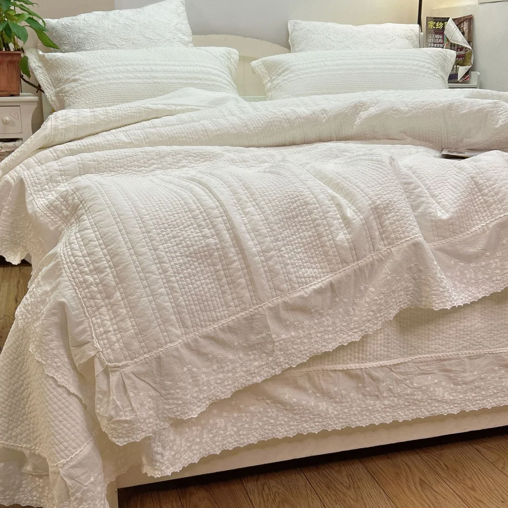 ラグジュアリー超ソフト100%コットンキルトベッドスプレッド - Embroidery Bali のレビューと価格
