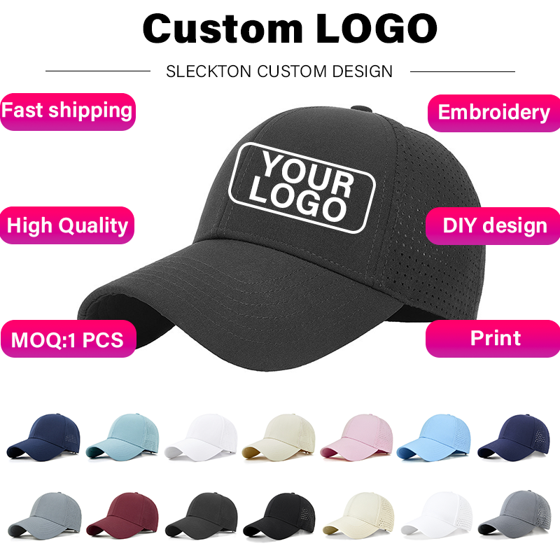 カスタムロゴ刺繍入り速乾性野球帽 メンズ レディース DIY - Embroidery Design Logo のレビューと価格