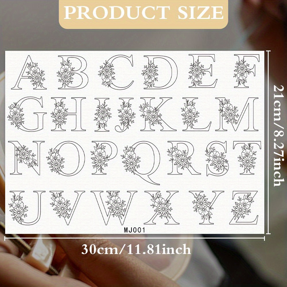 花柄の文字Dデザインの刺繍安定剤1個 - 手縫い用の自己粘着 - Embroidery Meaning のレビューと価格