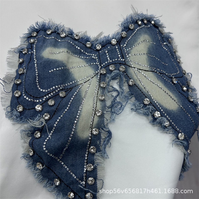 春夏新作ゆったりレディースツーピースセット刺繍蝶柄白半袖Tシ - Embroidery Cotton Shirt のレビューと価格