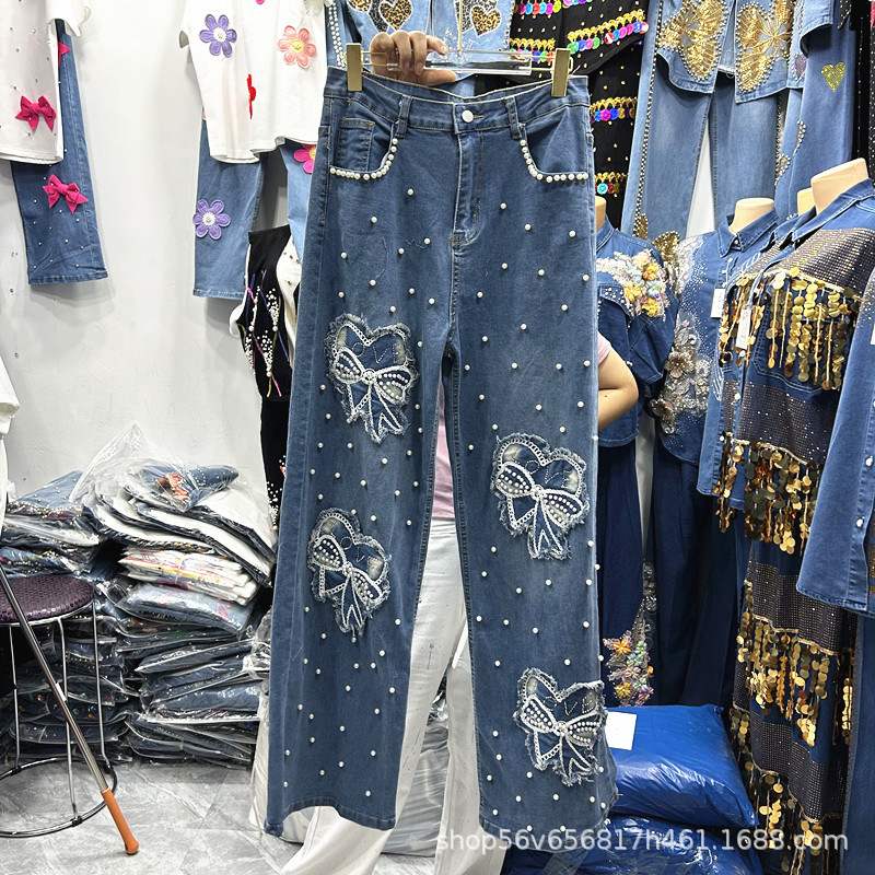 春夏新作 レディース ツーピースセット ビーズ刺繍リボン付き - Embroidery Cotton Shirt のレビューと価格