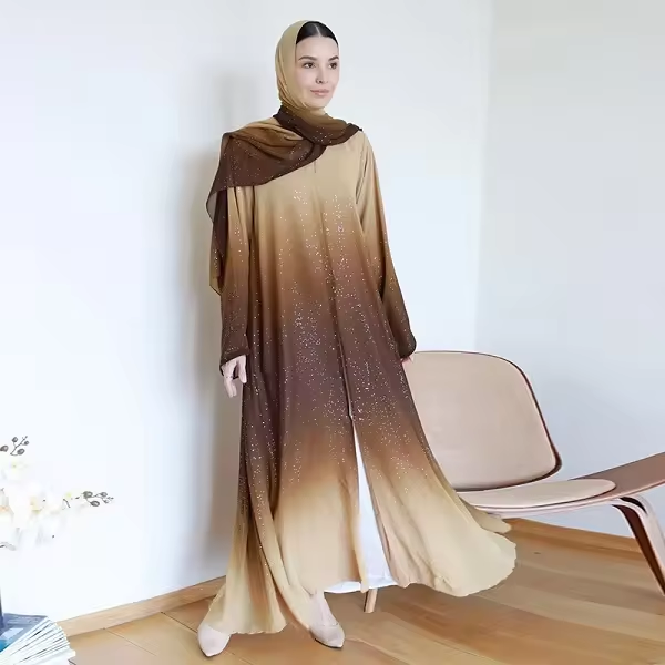 イード・ラマダン グラデーション着物カーディガン ドバイ・ア - Embroidery Kebaya のレビューと価格